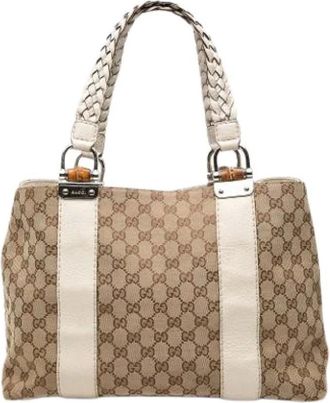 Gucci Pre-owned Tote Bags, female, Beige, Size: ONE SIZE Pre-owned Tote Bag