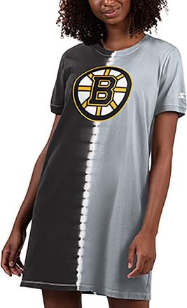 Starter Womens Starter Black Boston Bruins Ace Tie-Dye Sneaker Dress at Nordstrom, Size Medium