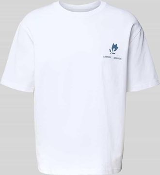 Sams&oslash;e & Sams&oslash;e T-Shirt mit Label-Print Modell COHEN in Weiss, Gr&ouml;&szlig;e XXL