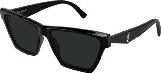 Saint Laurent Monogram Cat-eye Zonnebril - Dames - Zonnebrillen - Zwart - ONE Size - Accessoires