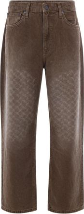 Daily Paper Clothing Faded Monogram Amba Jeans - Heren - Regular Fit Jeans - Bruin - M - Katoen - Jeans