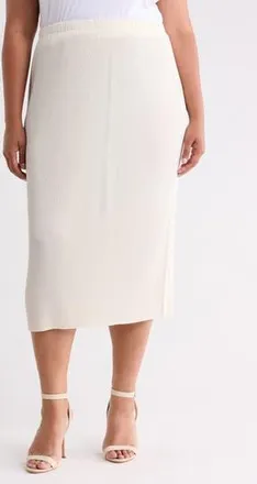 Lafayette 148 New York Pull-On Midi Skirt in Cloud at Nordstrom Rack, Size Xx-Large
