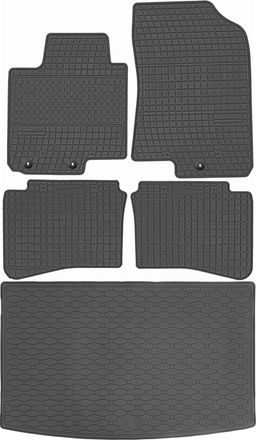 OEM Juego De Alfombrillas De Goma Para Hyundai I20 Ii Hatchback (2014-2020) + Alfombrilla Para El Maletero