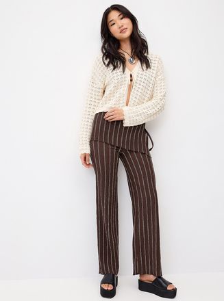 Twik Womens Wrinkled-effect wraparound pant