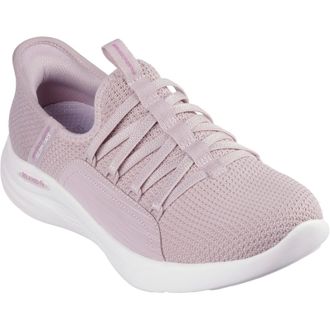 Skechers Relaxed Fit Sport - Ballet Chic Textile Womens Light Mauve Trainers - Purple - Size UK 7