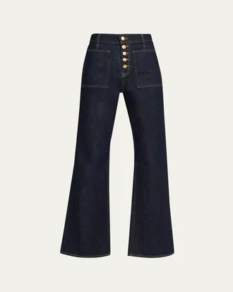 Ulla Johnson Lou Five-Button Flared Jeans