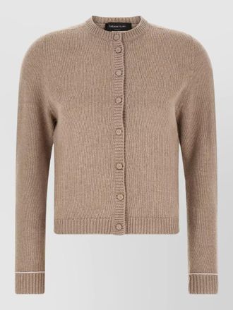 Fabiana Filippi crew neck cardigan covered buttons long sleeves