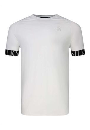 Siksilk T-Shirt SIKSILK Siksilk T-Shirt Tech, Herren, Gr. XL, wei&szlig;, Obermaterial: 95% Baumwolle CO. 5% Elasthan EL., Shirts T-Shirt