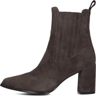 Notre-V Schoenen, Dames, Bruin, 40 EU, Su&egrave;de, Bruine Su&egrave;de Enkellaarsjes
