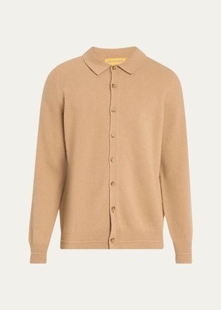 Guest In Residence Mens Solid Cashmere & Wool Shirt