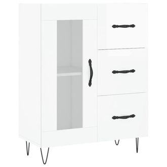 Berkfield Home Sideboard High Gloss White 69.5x34x90 cm Engineered Wood