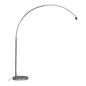 QAZQA Moderno Lámpara de arco moderna cromada regulable sin pantalla Acero Redonda Adecuado para LED Max. 1 x 60 Watt