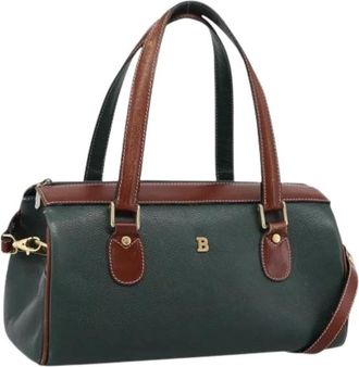 Bally Pre-owned Hand Bag - Dames - Vintage Handtas - Groen - ONE Size - Leer - Vintage