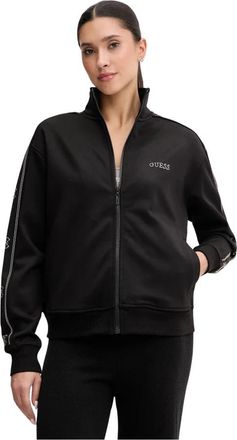Guess Octavia Zip-through Sweatshirt - Dames - Vesten met rits - Zwart - XS - Polyester - Hoodies & sweatvesten