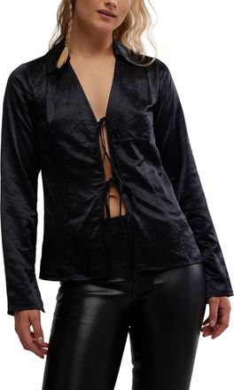 Free People Star Eyes Top In Black