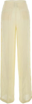 Semicouture Womens Trousers Linen Yellow