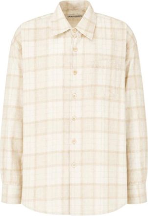 Our Legacy Borrowed Shirt - Heren - Casual Overhemden - Beige - L - Katoen - Overhemden