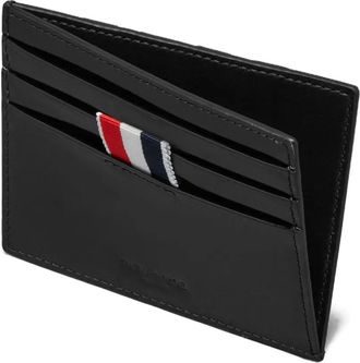 Thom Browne 4-Bar leather card holder - Nero