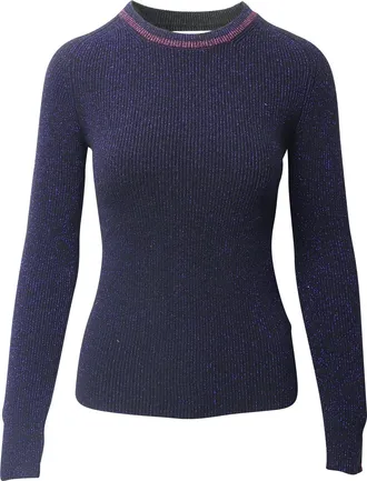 BA&SH Ba&Sh Sparkling Sweater in Midnight Blue Polyester