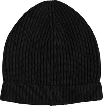 Dolce & Gabbana Black Cashmere Knitted Winter Beanie Mens Hat