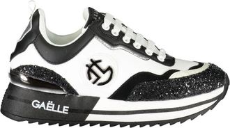 Ga&euml;lle Paris Sportieve Veterschoenen Zwart Contrast Logo - Dames - Sneakers - Zwart - 37 EU - Schoenen