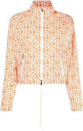 Moncler Alose logo-print jacket - women - Polyester/Polyamide - 3 - Orange