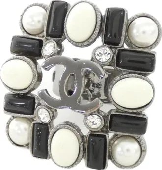 Chanel Artificial Pearl Band Ring (Pre-Owned)