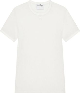 Courrèges T-shirt in rete - Bianco