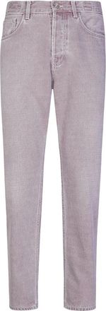 Eleventy Jeans, Heren, Paars, W32, Katoen, Relaxed Fit Denim Katoenen Broek