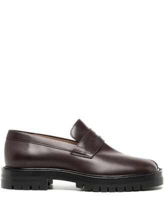Maison Margiela Tabi leren loafers - Bruin
