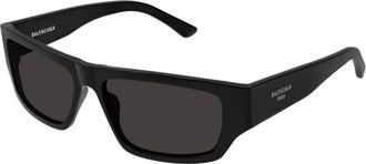 Balenciaga Bb0366S Rechthoekige Zonnebril - unisex - Accessoires - Zwart - Maat: 58 MM