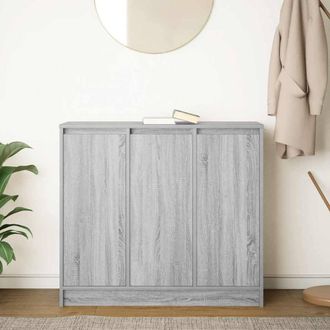 Berkfield Home Sideboard Grey Sonoma 85x34x76 cm Engineered Wood | Size: 85 x 34 x 76 cm