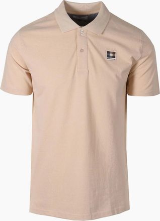 Aquascutum Mens Aquascutum Check Patch Polo Shirt Beige - Cream - Size: 42