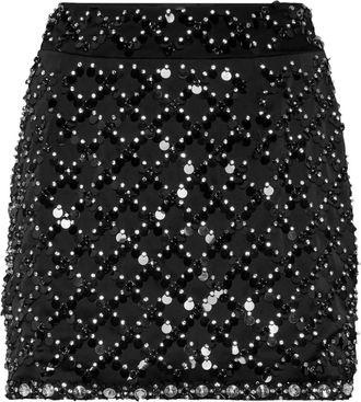 Philipp Plein Borsa mini con paillettes - Nero