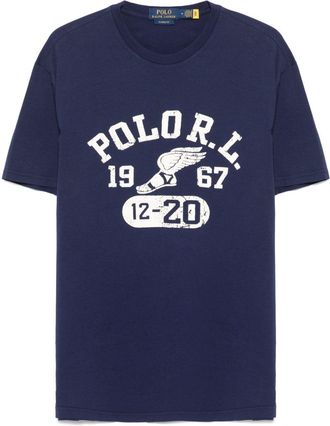 Polo Ralph Lauren logo-print T-shirt - men - Cotton - L - Blue