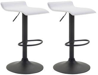 Clp Clp - Set De 2 Taburetes Dyn V2 En Simil Cuero Blanco Negro