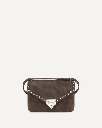 Valentino Garavani Borsa a Tracolla Rockstud mini in pelle scamosciata Woman UNI