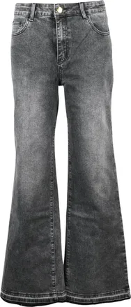 Kaos Wide Jeans - Dames - Loose Fit Jeans - Zwart - W29 - Katoen - Jeans