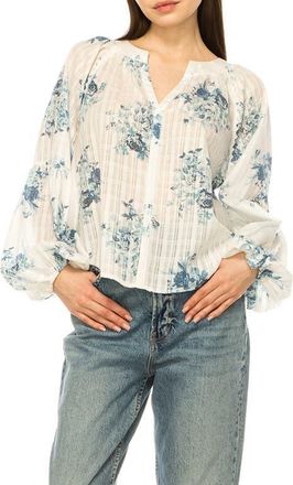A Collective Story Button-Up Floral Top in Bright White at Nordstrom, Size X-Large