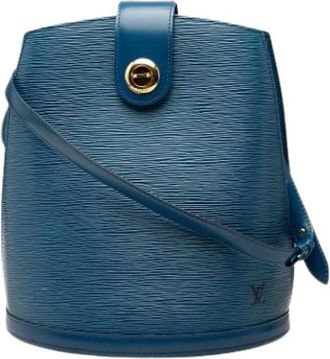 Louis Vuitton Pre-owned Cluny - Dames - Vintage Tas - Blauw - ONE Size - Leer - Vintage