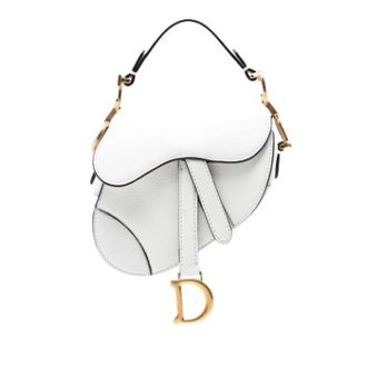 Dior Pre-owned Saddle Bag - Dames - Vintage Schoudertas - Wit - ONE Size - Leer - Vintage