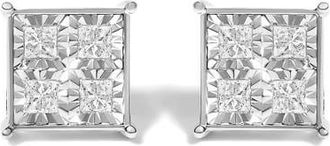 House of Brilliance 10K White Gold 3/4 Cttw Diamond Stud Earrings at Nordstrom
