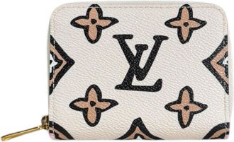 Louis Vuitton Or White Canvas Coin Purse/Coin Case (Pre-Owned)
