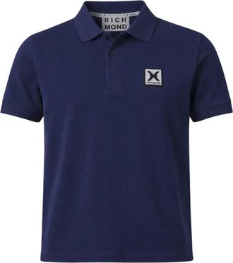 John Richmond Polo met 3 knopen - Heren - Polos - Blauw - S - Katoen - Tops