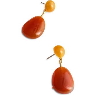 Madewell Stone Double Drop Earrings in Red Aventurine at Nordstrom
