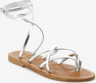 K.Jacques Riemchensandalen aus Leder Zenobie Metyl