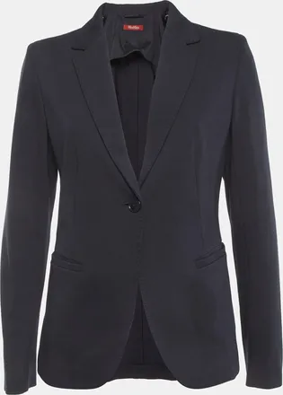 Max Mara Navy Blue Jersey Blazer
