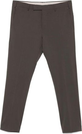 Pantaloni Torino Slim-fit broek - Heren - Slim Fit Broeken - Grijs - XL - Leer - Broeken