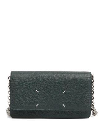 Maison Margiela Four stitches chain wallet - unisex - Calf Leather/Leather - One Size - Green