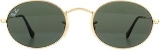 Ray-Ban Oval Gold Green G-15 Oval 3547N Sunglasses